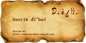 Detrik Ábel névjegykártya