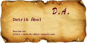 Detrik Ábel névjegykártya
